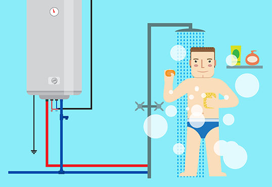 Иллюстрация работы водонагревателя